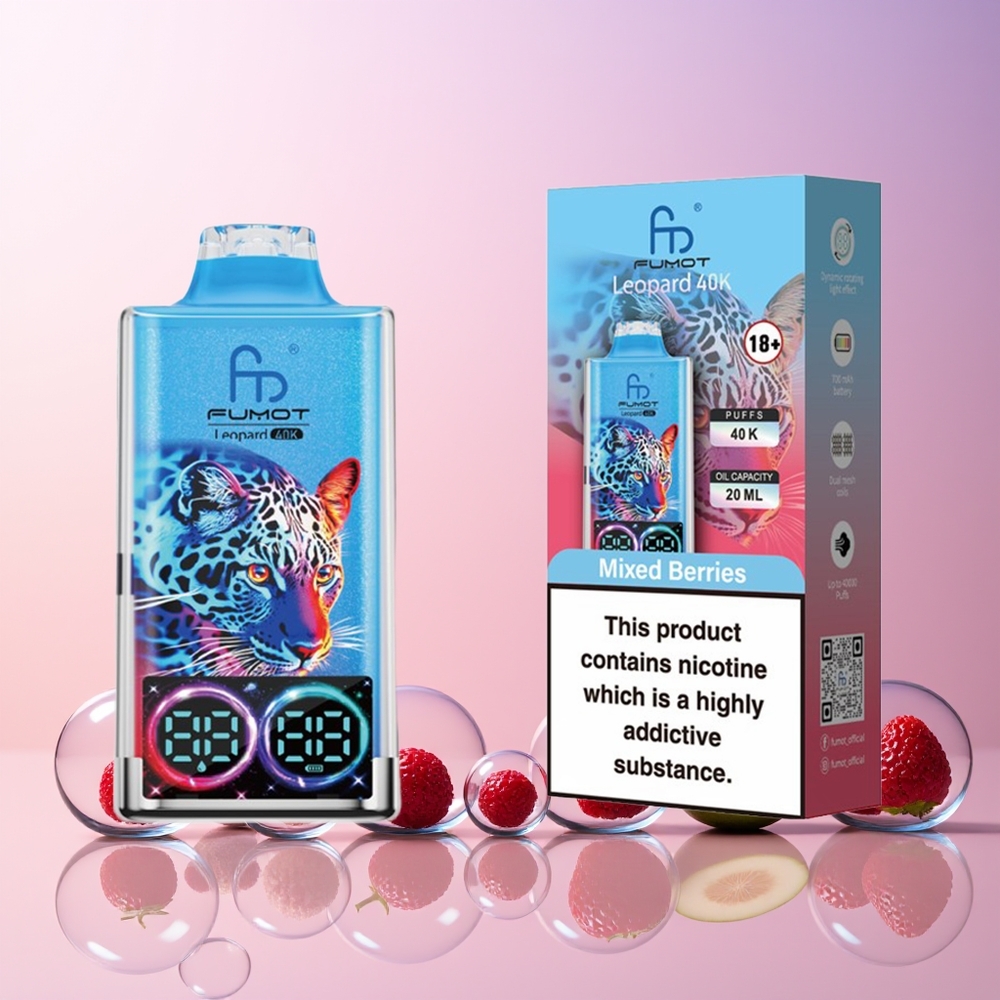 Finland tukku Fumot Leopard 40K Puffs Disposable Vape - 700mAh Akku, Jopa 40000 Tupahdusta, Type-C Lataus