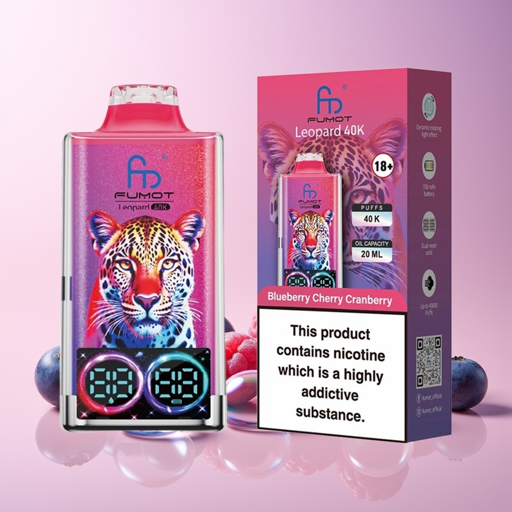 Finland tukku Fumot Leopard 40K Puffs Disposable Vape - 700mAh Akku, Jopa 40000 Tupakkaa, Type-C Lataus