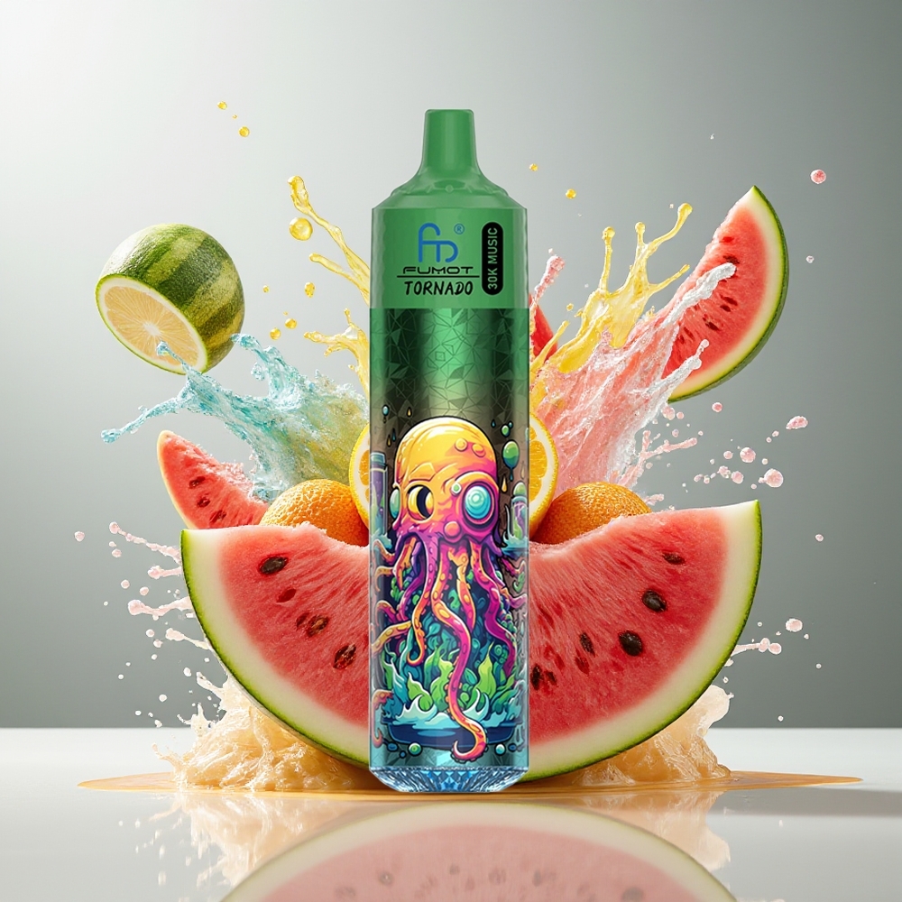 Fumot RandM Tornado Finland tukku 30 000 tupakkaa 30mL esitäytetty Vesimeloni-cantaloupe