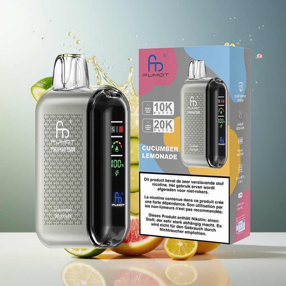 Finland tukku Fumot Tornado 20000 Puffia, 20ml Nestemäisessä, 850mAh Akku