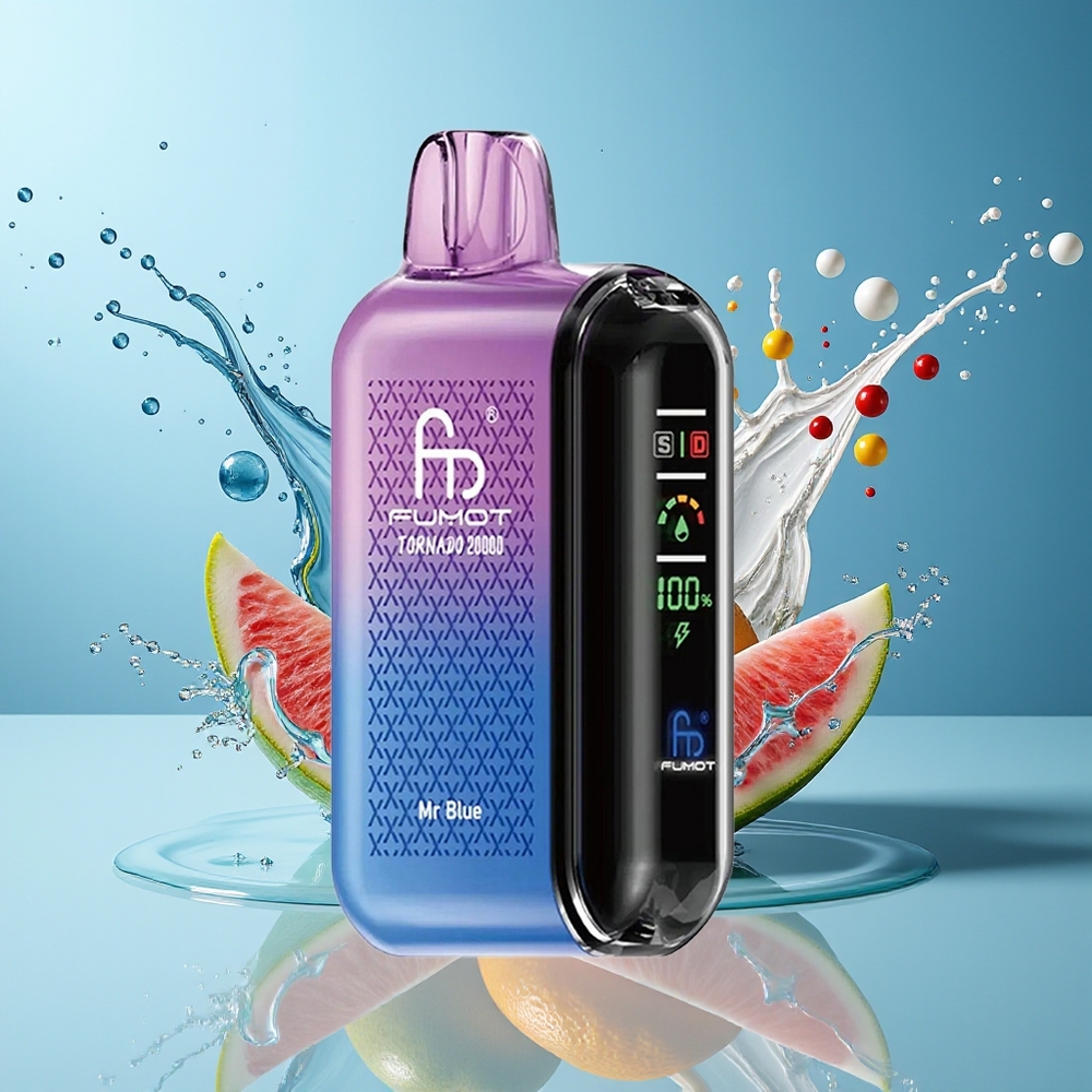 Finland tukku Fumot Tornado 20000 Puffia 20ml Nestemäistä 850mAh Akku Mr. Sininen