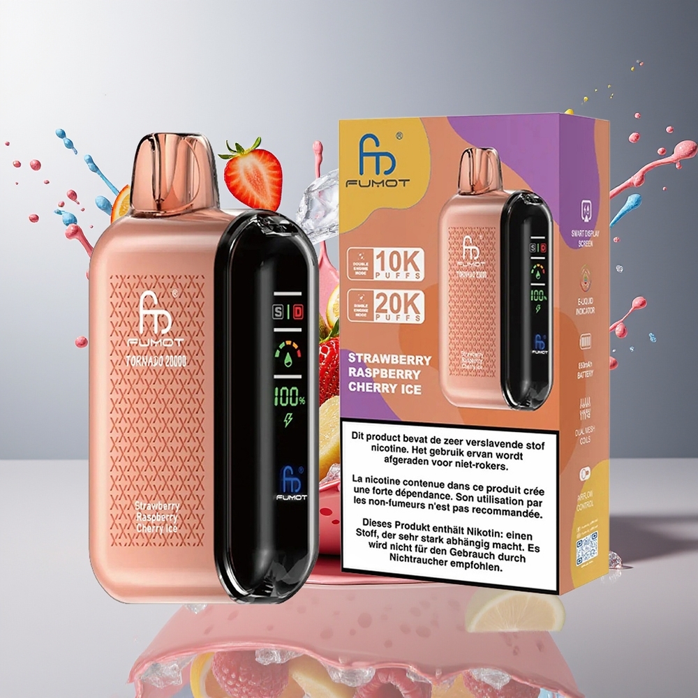 Finland tukku Fumot Tornado 20000 Puffs, 20ml Nestemäki, 850mAh Akku
