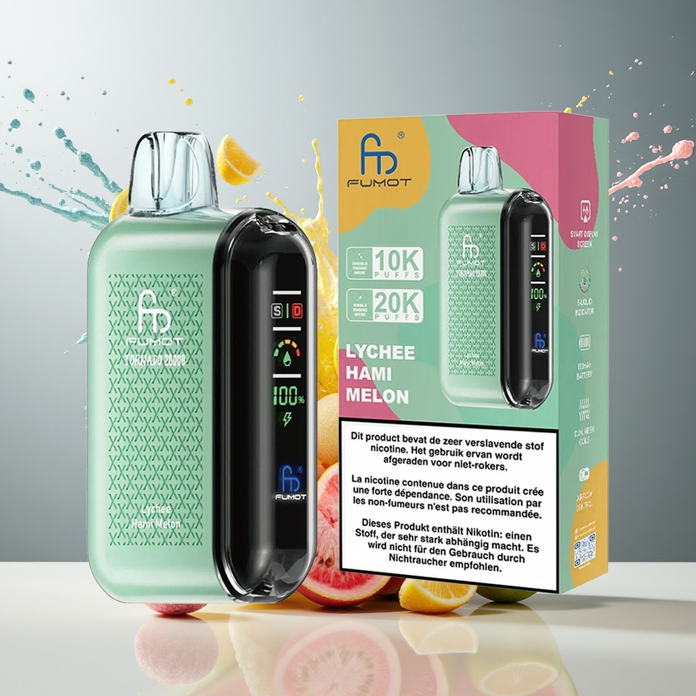 Finland tukku Fumot Tornado 20000 Puffs Dual Mesh Coil 20ml E-liuoskapasiteetti 850mAh Akku