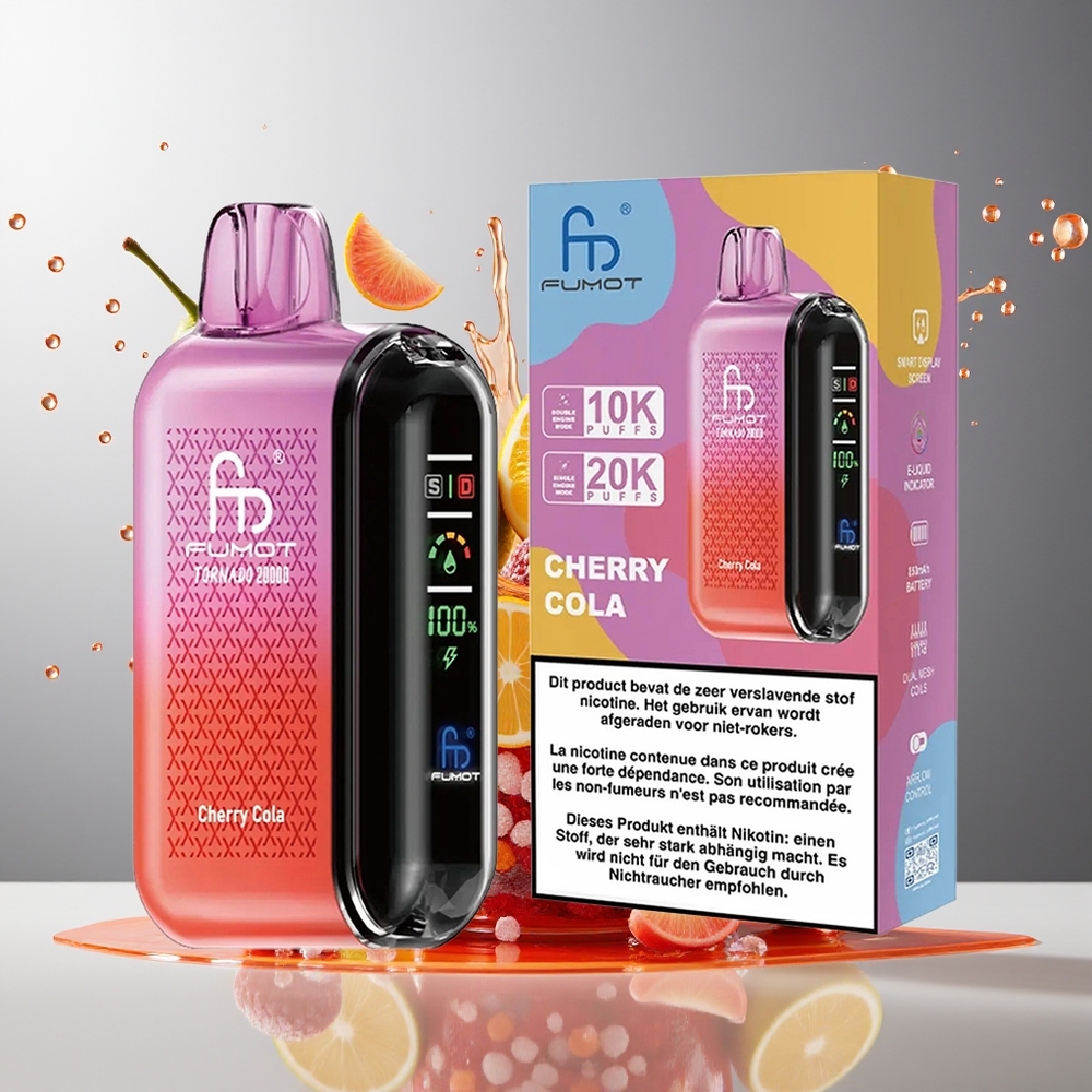 Finland tukku Fumot Tornado 20000 Puffs Dual Mesh Kelkka 20ml E-nesteen Tilavuus