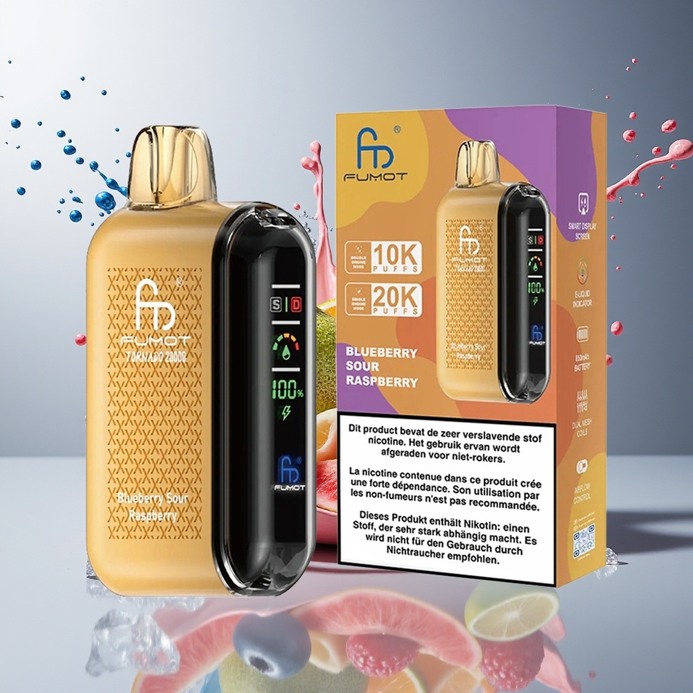 Finland tukku Fumot Tornado 20000 Puhallus Dual Mesh Käämi 20ml Nestemäärä