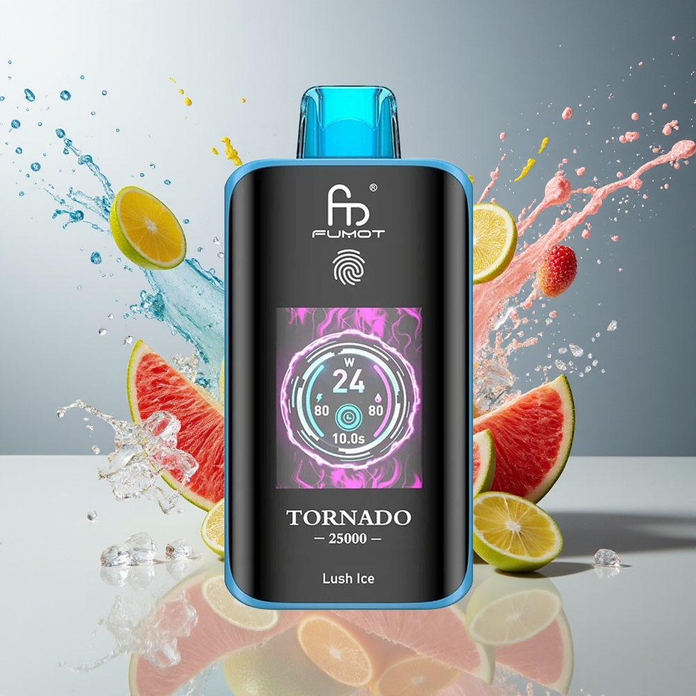 Finland tukku Fumot Tornado 25000 Puffs 700mAh Ladattava Akku 20ml Esitäytetty Nestee Rehevä jäätelö