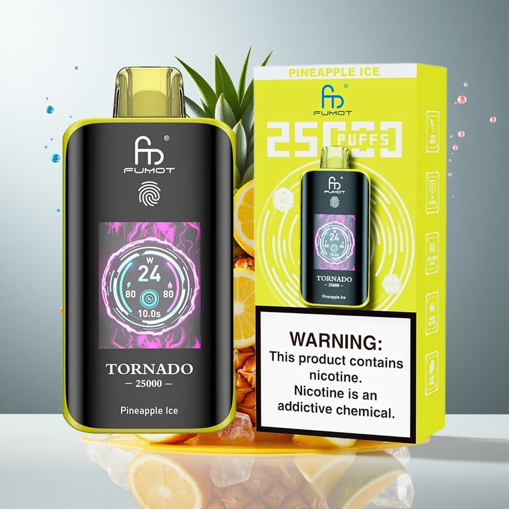 Finland tukku Fumot Tornado 25000 Puffs HD Näyttö 20ml Esitäytetty Nestemäki