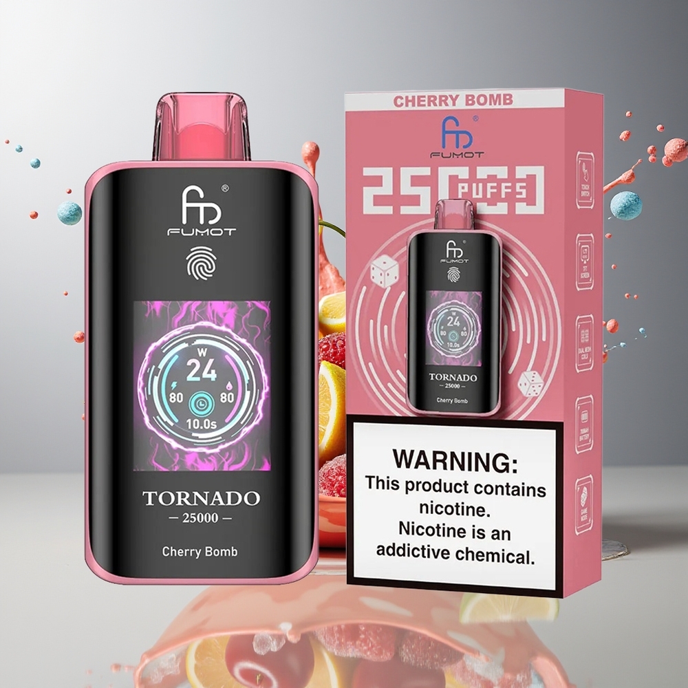 Finland tukku Fumot Tornado 25000 Puffs HD-näyttö 20ml Esitäytetty nesteeaseos