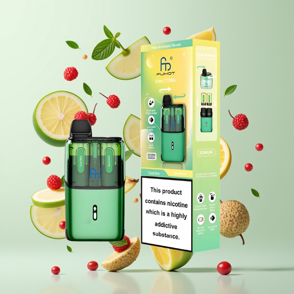 Finland tukku Fumot Ultra T32000 Kertakäyttöinen Vape – 32000 savutusta, 800mAh akku, Type-C Pikalataus