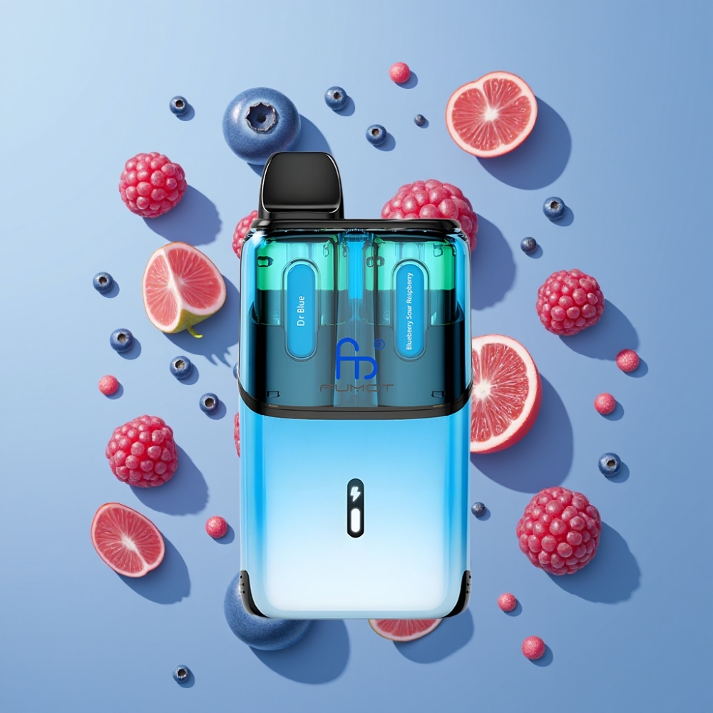 Fumot Ultra T32000 Finland tukku – 32000 tupakkaa & 800mAh Akku Dr Blue & Mustikka-hapan vadelma