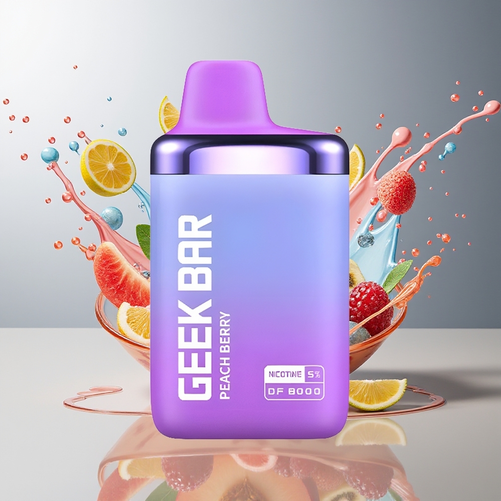 Finland tukku GEEK BAR DF8000 Kertakäyttöinen Vape - 8000 savutusta, 14 ml nestettä, USB-C-lataus