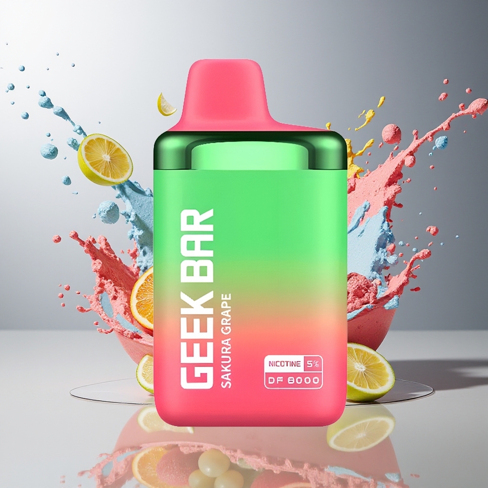 Finland tukku GEEK BAR DF8000 Kertakäyttöinen Vape - Jopa 8000 puhallusta, 14 ml nestettä, 600 mAh akku