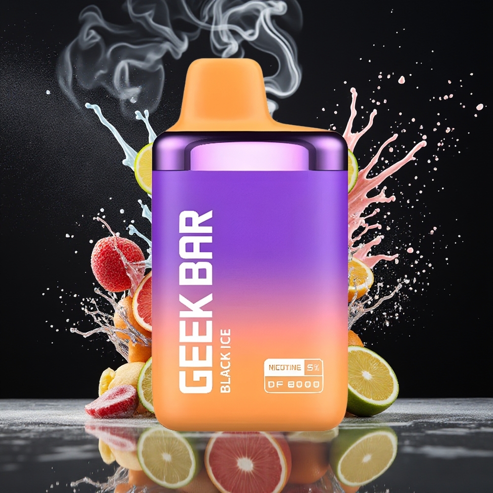 Finland tukku GEEK BAR DF8000 Kertakäyttöinen Vape - Jopa 8000 savutusta, 14 ml nestettä, USB-C-lataus