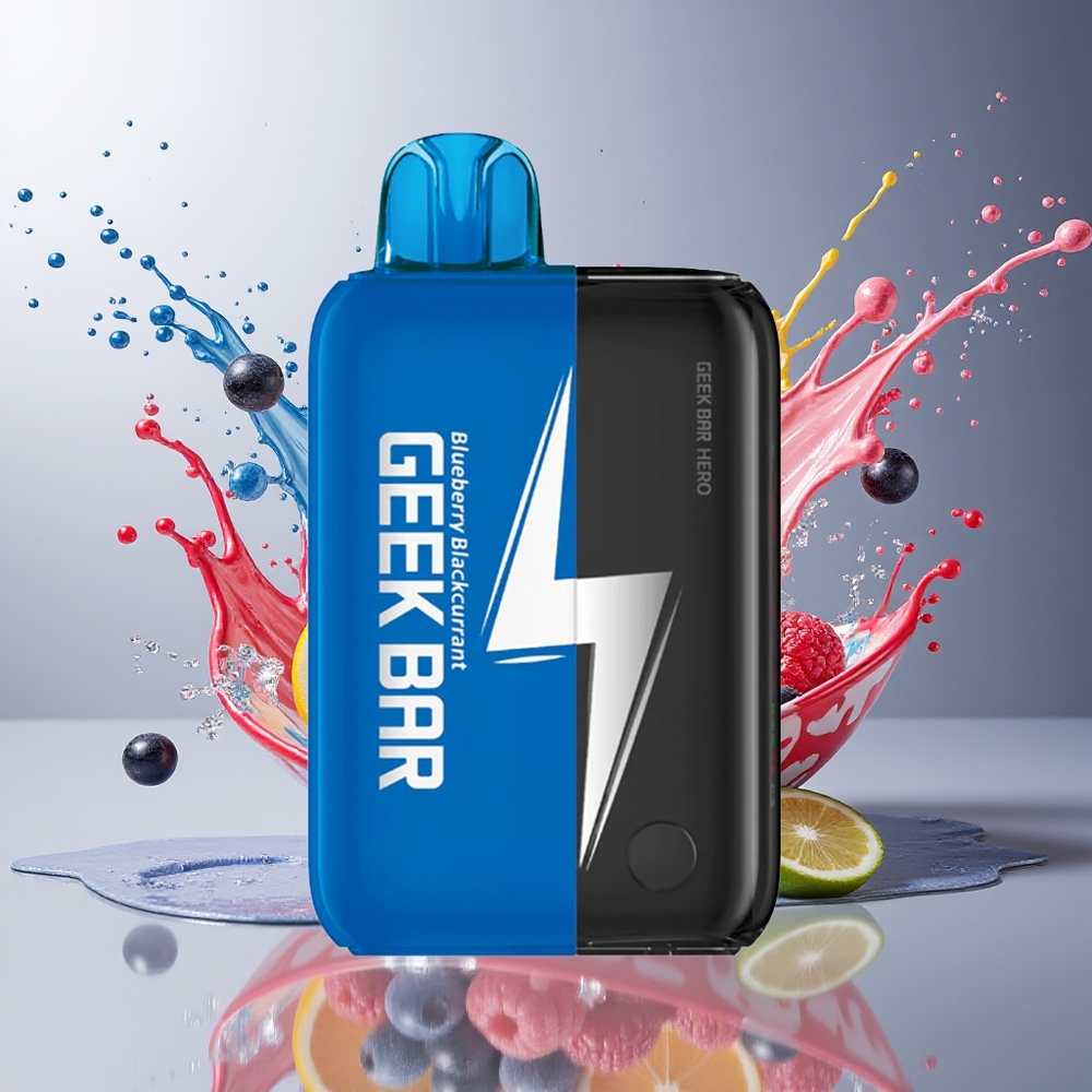 Finland tukku GEEK BAR Hero 20000 Puffs Kertakäyttöinen Vape - 20000 savutusta, 50 mg (5%) nikotiinia, USB Type-C