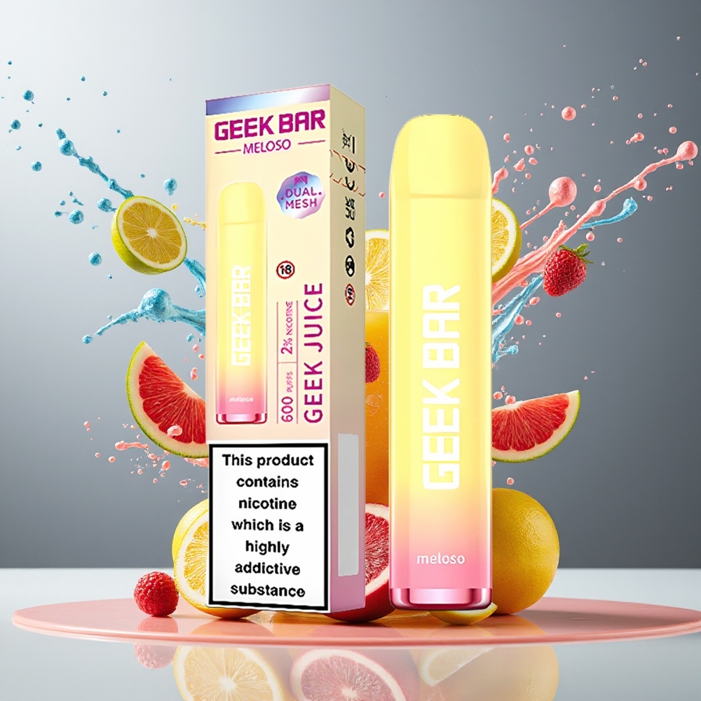 Finland tukku GEEK BAR Meloso 600 Puffs 2ml 20mg Nikotiinia Nörttimehu