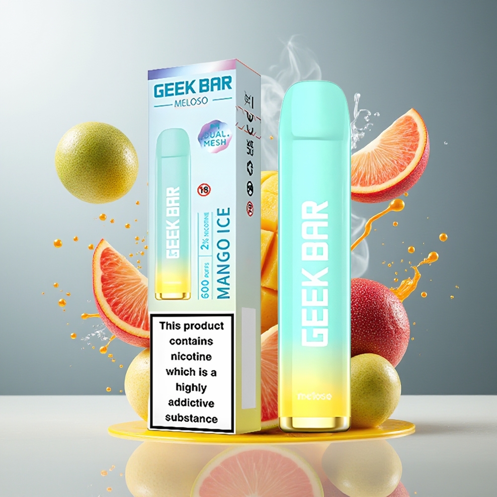 Finland tukku GEEK BAR Meloso 600 Puffs 2ml kapasiteetti 20mg nikotiini