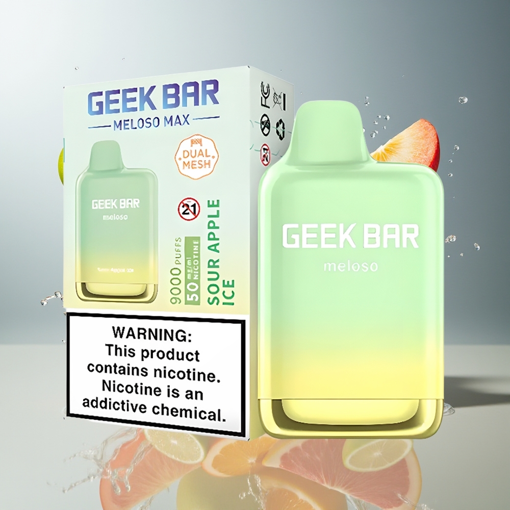 Finland tukku GEEK BAR Meloso Max 9000 Pähkäytettä 14ml Tupla Verkkokäämi