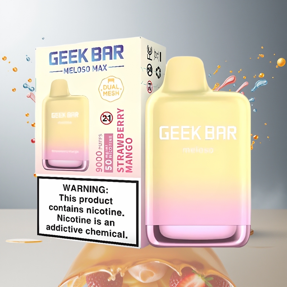 Finland tukku GEEK BAR Meloso Max 9000 Puffs - 14ml, 5% Nikotiinia, USB Type-C