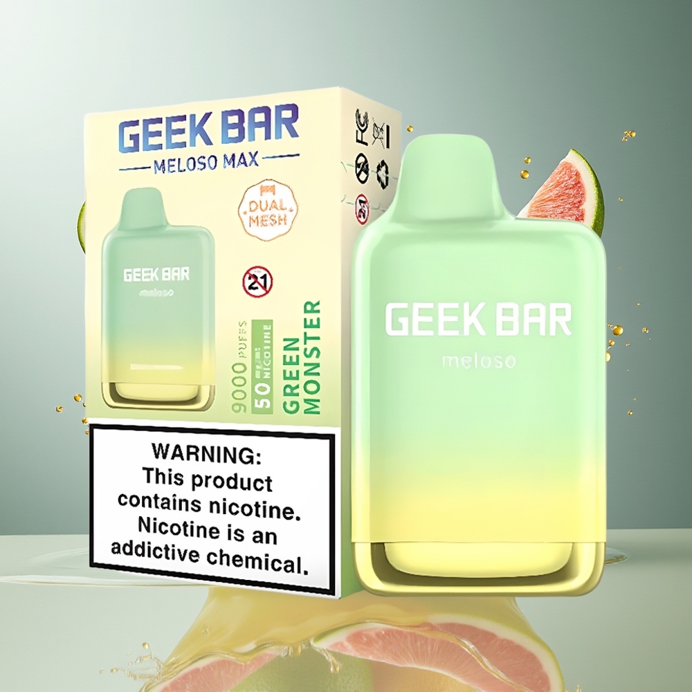 Finland tukku GEEK BAR Meloso Max 9000 Puffs USB Type-C -laturi 14ml