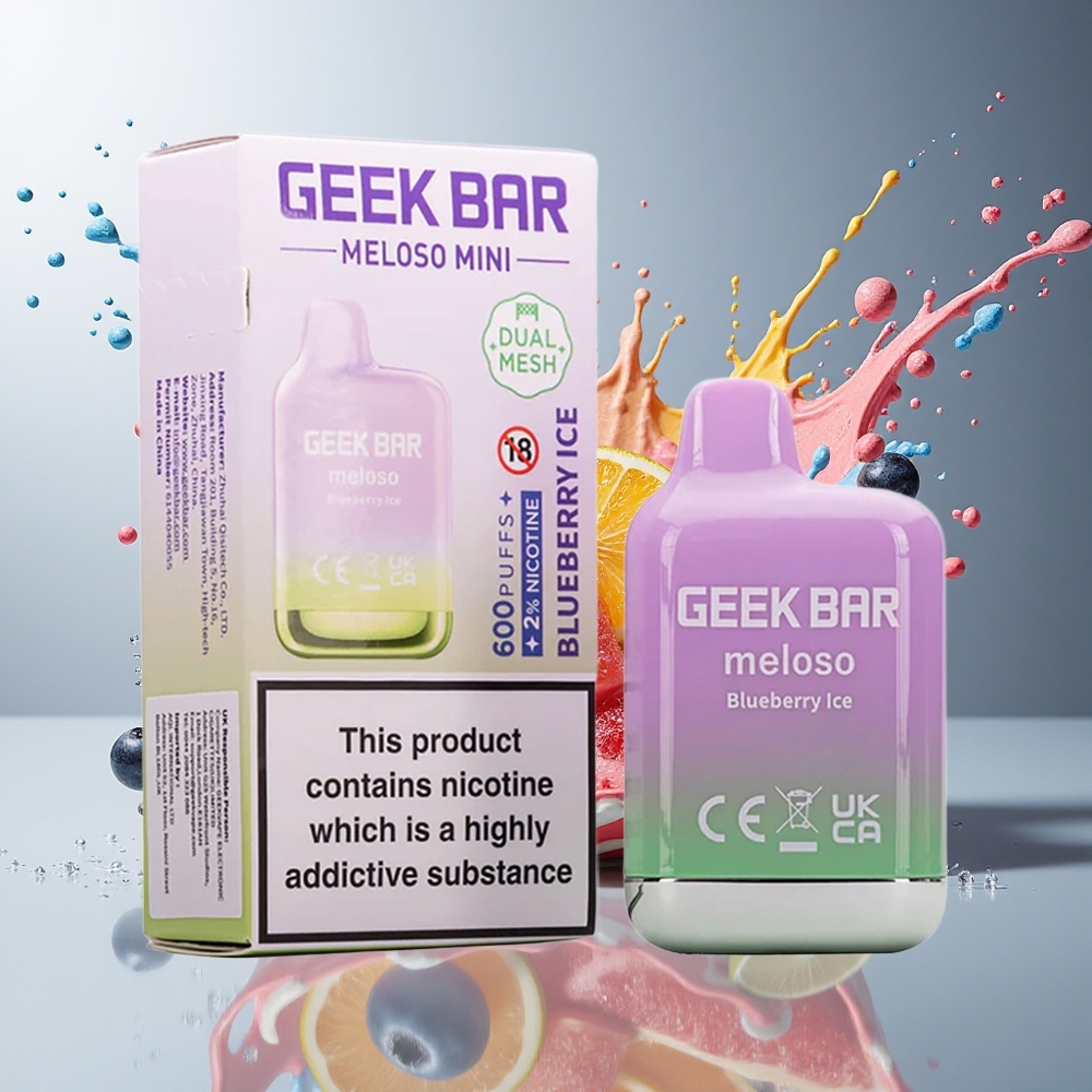 Finland tukku GEEK BAR Meloso Mini 600 Puffs Kertakäyttöinen Vape 550mAh akku 2ml nestemäärä