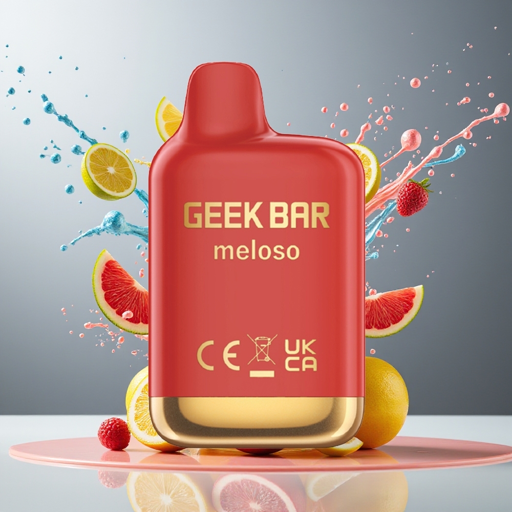 Finland tukku GEEK BAR Meloso Mini 600 Pussaus (2ml nestemäisä, 20mg suolannikotiini) Kertakäyttöinen Vape
