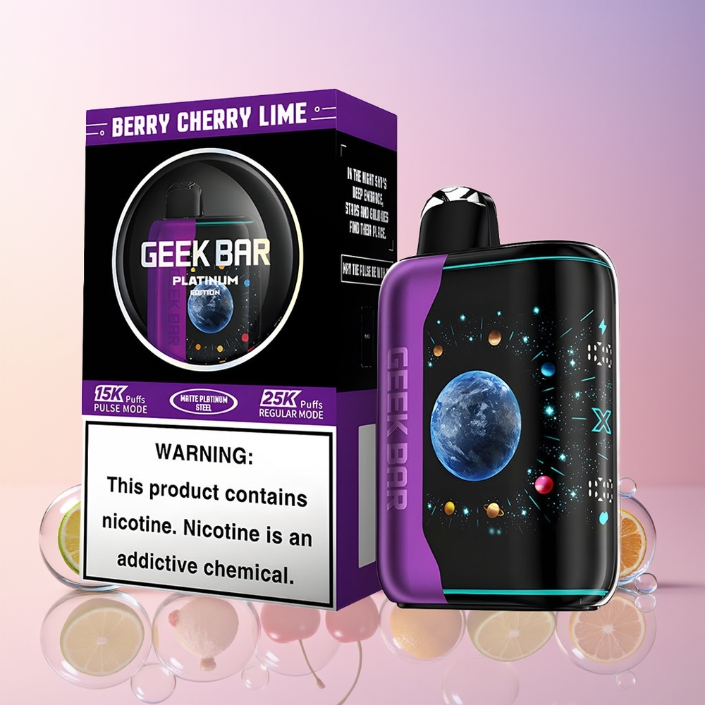 Finland tukku GEEK BAR Platinum Edition - Jopa 25000 Puffia Tavallisella Tilalla - Nopea USB-C -Lataus