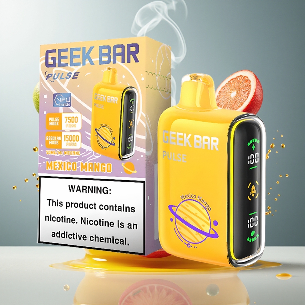 Geek Bar Pulse Finland tukku 15 000 Tupakointikertaa - 16ML Nestemäistä - USB Type-C