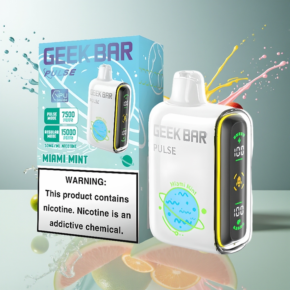 Geek Bar Pulse Finland tukku 15 000 Tupakointikertaa - 16ML Nestemäistä - USB Type-C