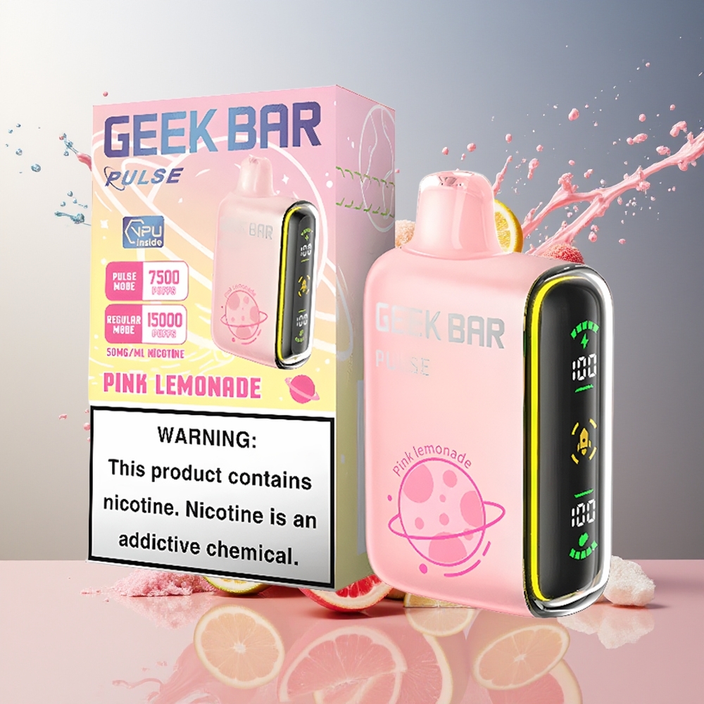 Geek Bar Pulse Finland tukku 15 000 Tupakointikertaa - 16ML Nestemäistä - USB Type-C