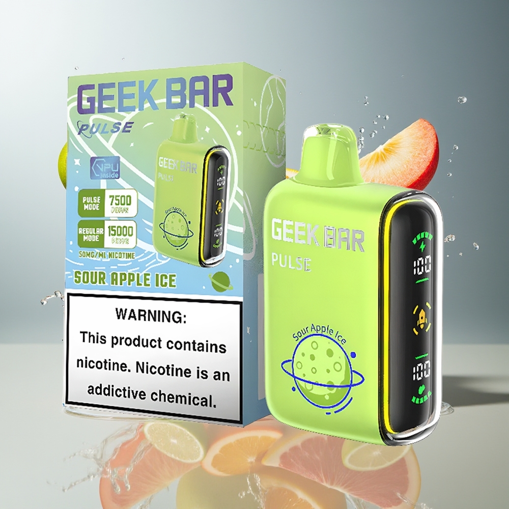 Geek Bar Pulse Finland tukku 15 000 Tupakointikertaa - 16ML Nestemäistä - USB Type-C