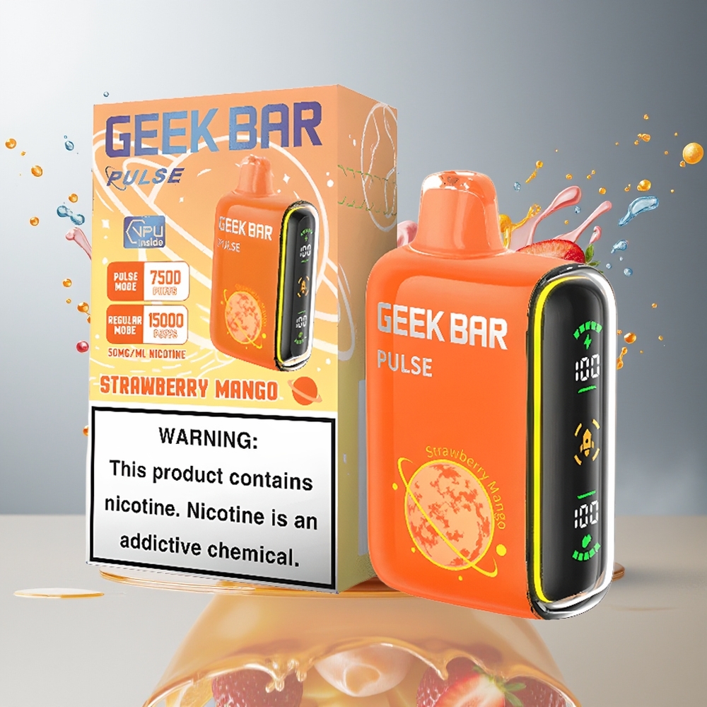 Geek Bar Pulse Finland tukku 15 000 Tupakointikertaa - 16ML Nestemäistä - USB Type-C