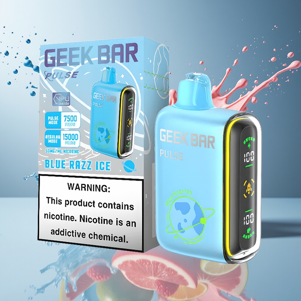Geek Bar Pulse Finland tukku 15 000 Tupakointikertaa - 16ML Nestemäistä - USB Type-C