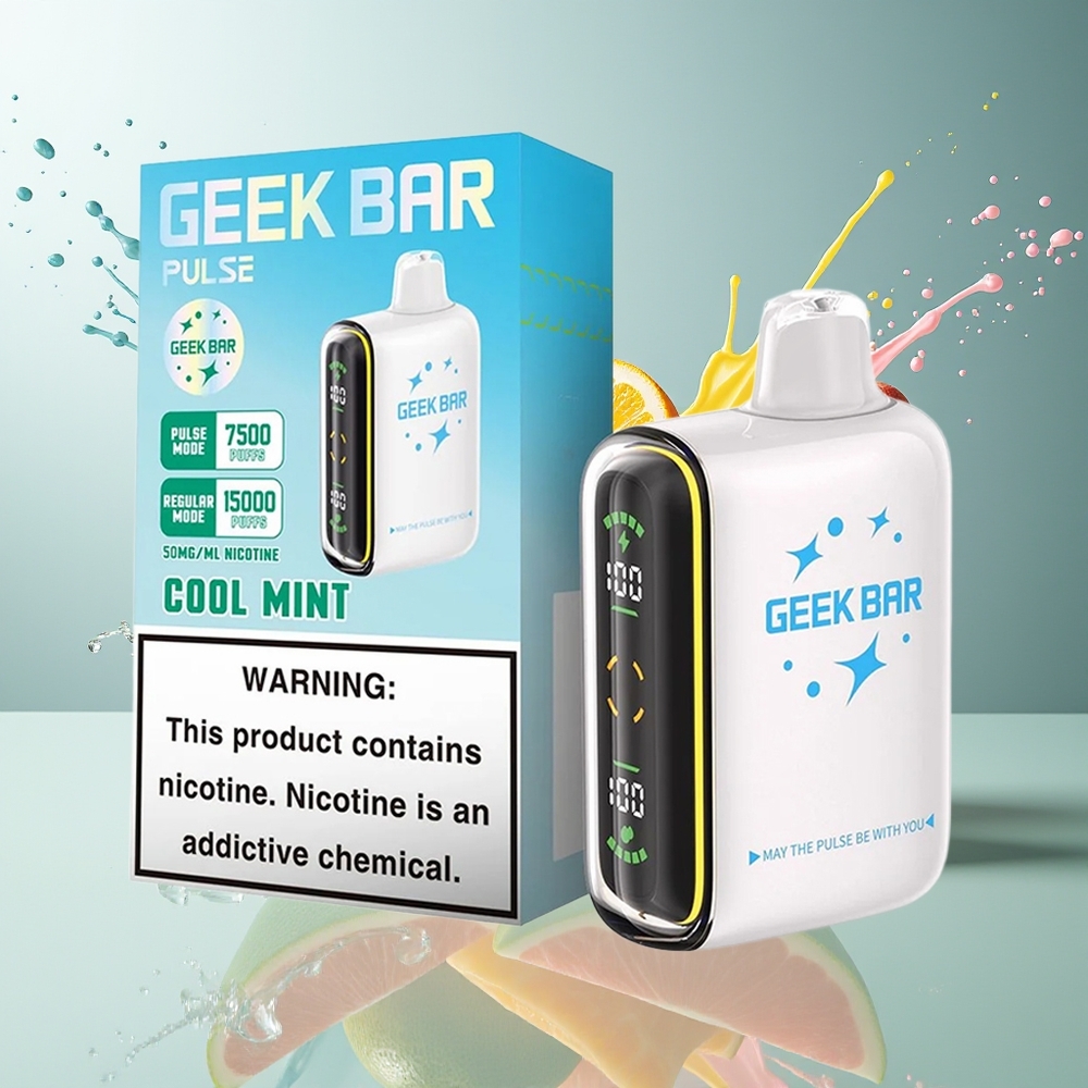 Geek Bar Pulse Finland tukku 15 000 Tupakointikertaa - 16ML Nestemäistä - USB Type-C