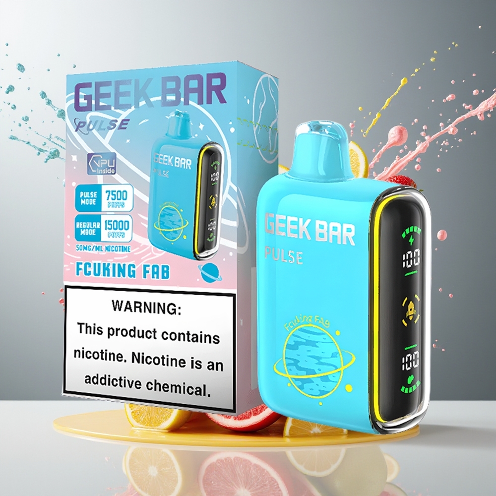Geek Bar Pulse Finland tukku 15 000 Tupakointikertaa - 16ML Nestemäistä - USB Type-C
