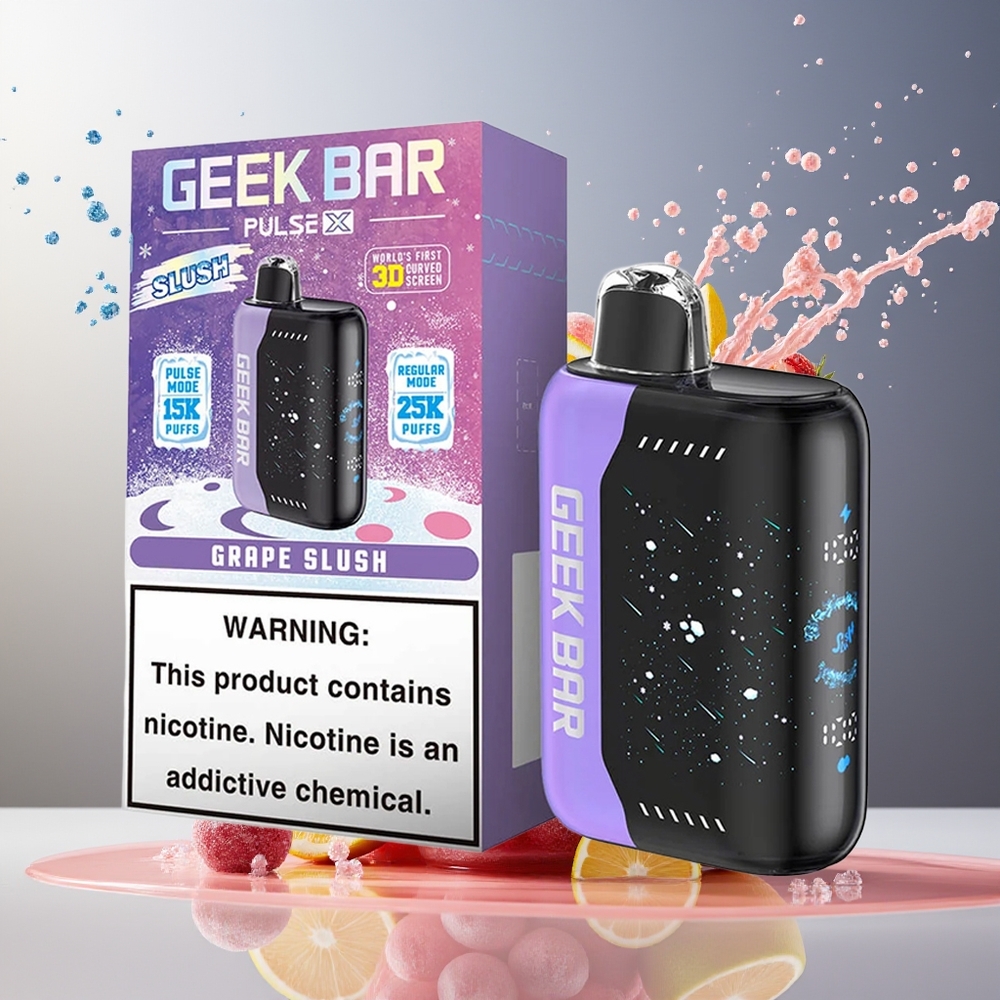 Finland tukku Geek Bar Pulse X 25000 Puffs 18mL Esitäytetty Nestemäis 3D Kaareva Näyttö