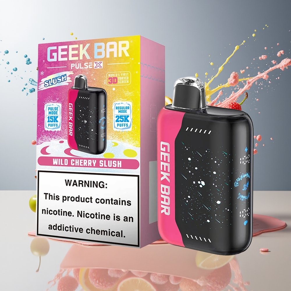 Finland tukku Geek Bar Pulse X 25000 Puffs 18mL Esitäytetty Nestemäis 3D Kaareva Näyttö