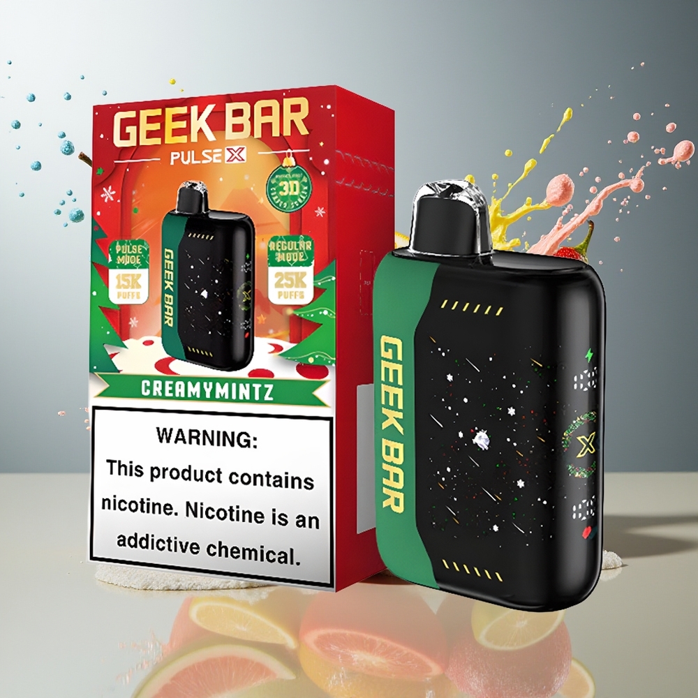 Finland tukku Geek Bar Pulse X 25000 Puffs - 18mL Esitäytetty Nestemäys, USB Type-C Latausliitäntä