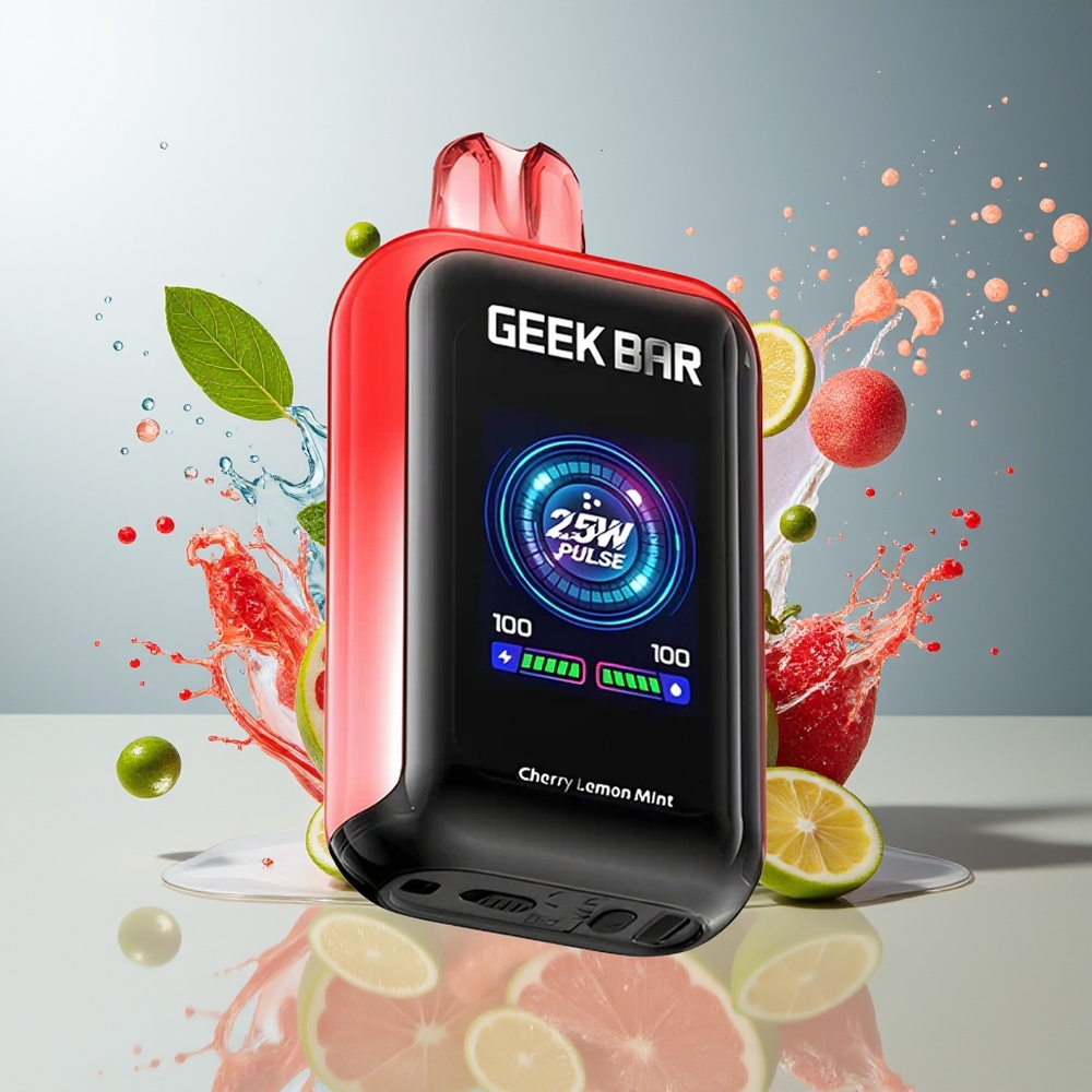 Finland tukku GEEK BAR Skyview 25000 Puffs 16mL Esitäytetty E-Neste 800mAh Type-C Ladattava Akku Kirsikka-Sitruuna-Minttu