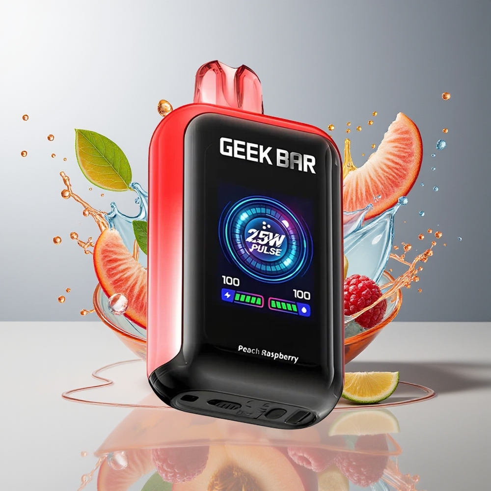 Finland tukku GEEK BAR Skyview 25000 Puffs Kertakäyttöinen Vape - 16mL Esitäytetty E-Neste, 800mAh Type-C Ladattava Akku, 1,8 Tuuma Älykäs TFT-Näyttö