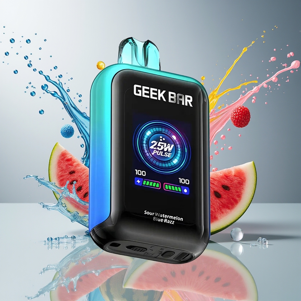 Finland tukku GEEK BAR Skyview 25000 Puffs Kertakäyttöinen Vape - 16mL Esitäytetty E-Neste, 800mAh Type-C Ladattava Akku Hapan Vesimeloni Blue Razz