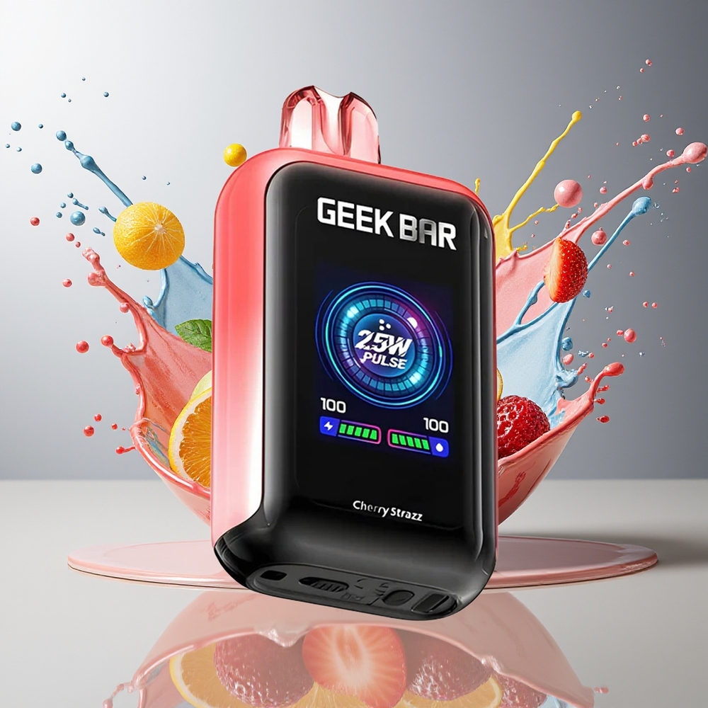 Finland tukku GEEK BAR Skyview 25000 Puffs Kertakäyttöinen Vape - 16mL Esitäytetty E-Neste, 800mAh Type-C Ladattava Akku Kirsikka Strazz