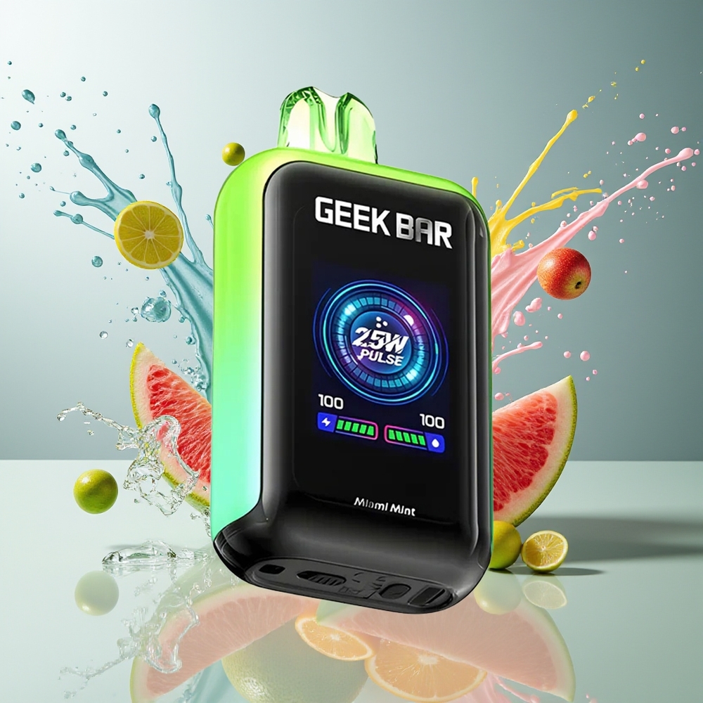 Finland tukku GEEK BAR Skyview 25000 Puffs Kertakäyttöinen Vape - 16mL Esitäytetty E-Neste, 800mAh Type-C Ladattava Akku Miami Mint