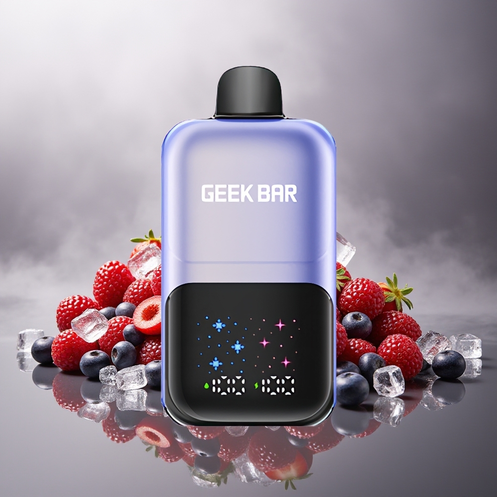 Finland tukku GEEKBAR 2GO 20ml 50000 Puffs Kaksi Sarjaa Kertakäyttöinen vape Pen – Jopa 50000 Puffs, 3-tason Säädettävä Maku/Jäähdytys, Ladattava Akku