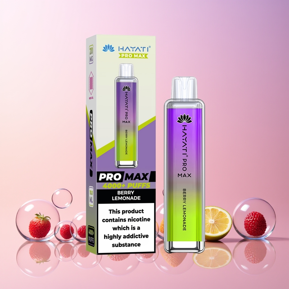 Finland tukku Hayati Pro Max 4000 Puffs Disposable Vape - 1400mAh akku, 4000 savutusta, 2% & 5% Nikotiinivahvuus