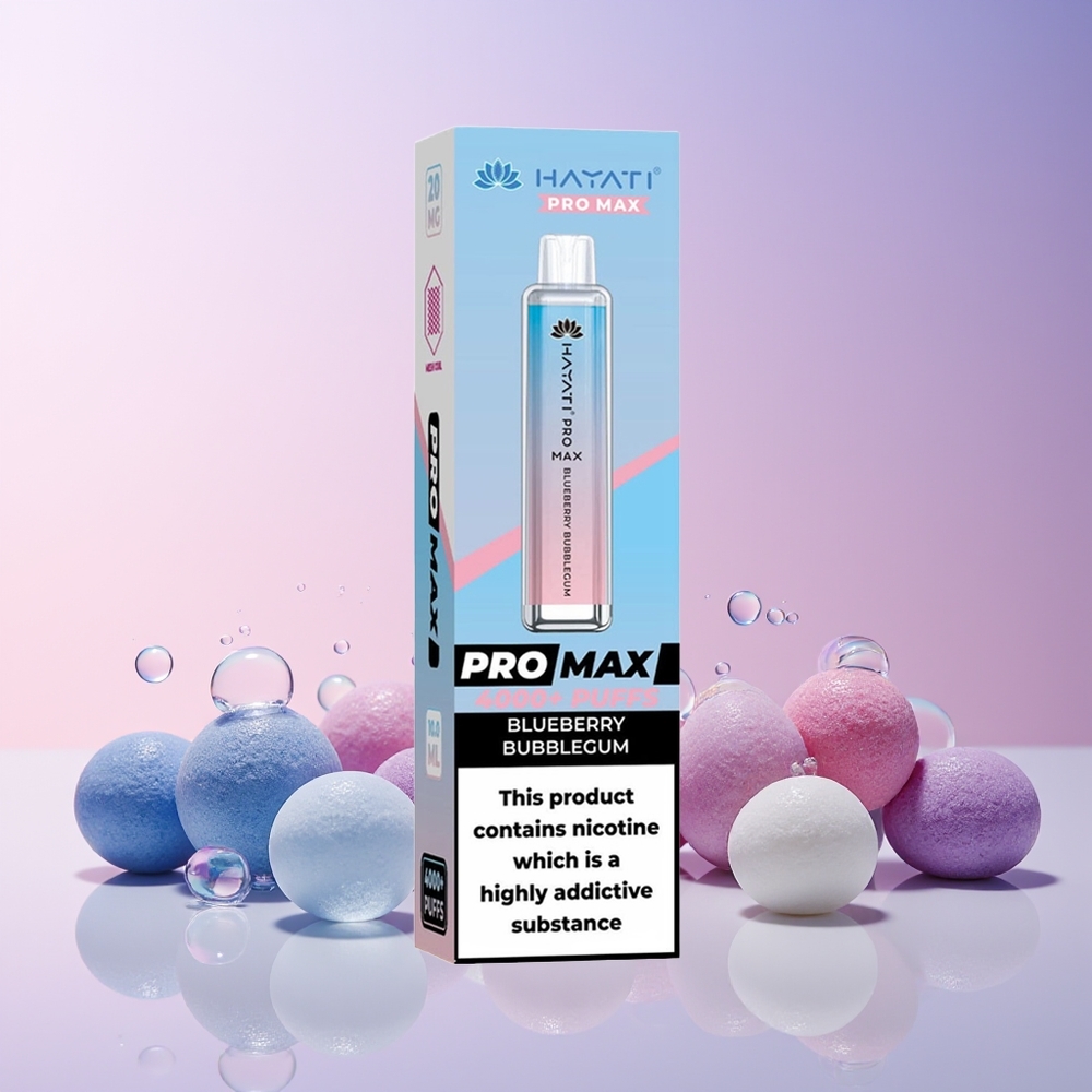 Finland tukku Hayati Pro Max 4000 Puffs Disposable Vape - 1400mAh akku, 4000 savutusta, 2ml säiliö 10ml automaattitäytöllä