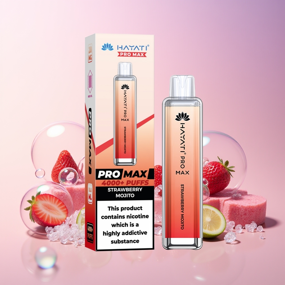 Finland tukku Hayati Pro Max 4000 Puffs Disposable Vape – 4000 savutusta, 1400mAh akku, 2%/5% nikotiinia