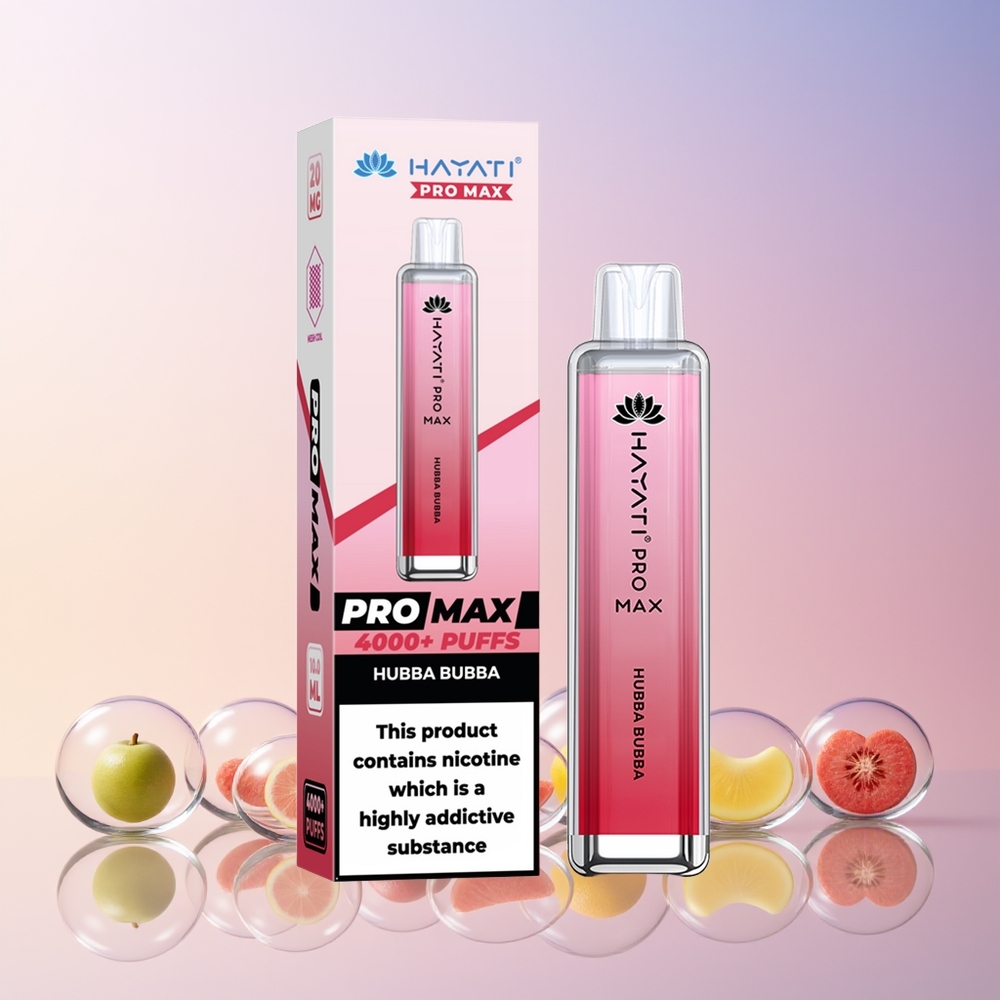 Finland tukku Hayati Pro Max 4000 Puffs Disposable Vape - 4000 savutusta, 1400mAh akku, 2ml säiliö