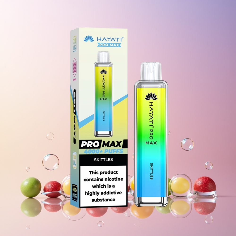 Finland tukku Hayati Pro Max 4000 Puffs Disposable Vape - 4000 savutusta, 1400mAh akku Skittles