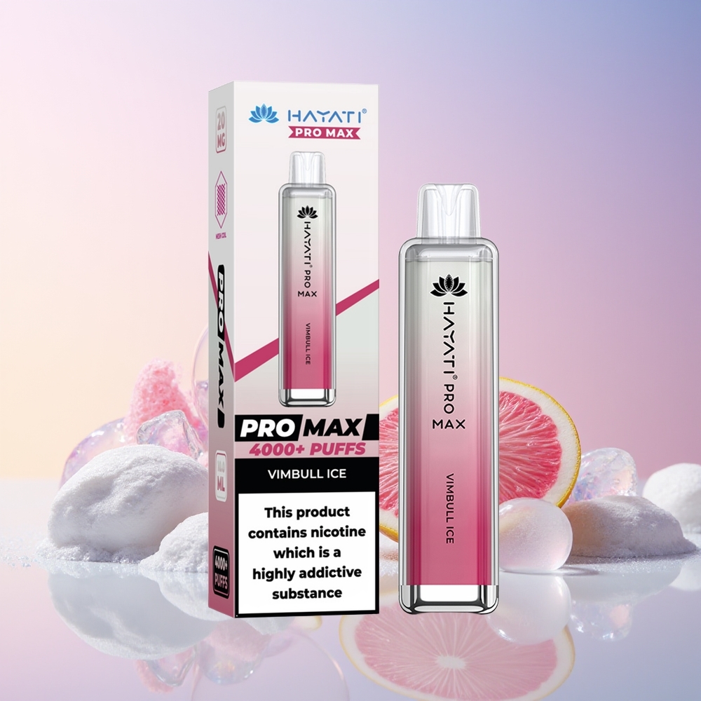 Finland tukku Hayati Pro Max 4000 Puffs Disposable Vape - 4000 savutusta, 1400mAh akku Vimbull-jäätelö