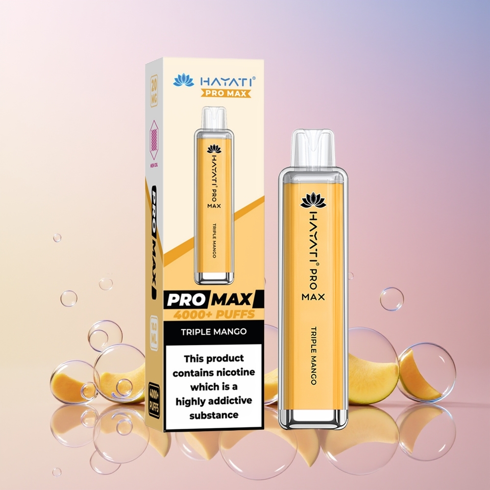 Finland tukku Hayati Pro Max 4000 Puffs Disposable Vape - Jäljitelmä ulkonäkö, 4000 savut, 1400mAh akku